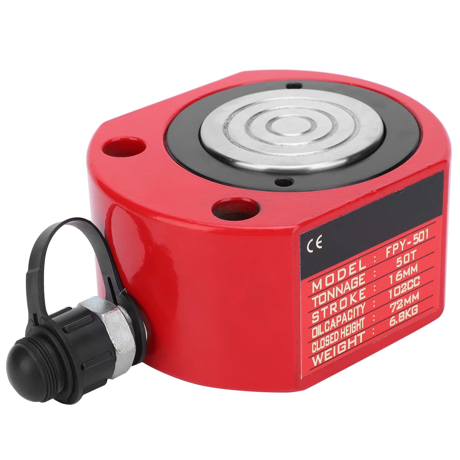 Aramox Oddzielny Siłownik Hydrauliczny Siłownik Hydrauliczny 50T 45 Stalowy Ultracienki FPY 501 102CC 16mm Skok Wydrążony Tłok Powrót Oleju do Przemysłu Stoczniowego Budownictwo Naftowe