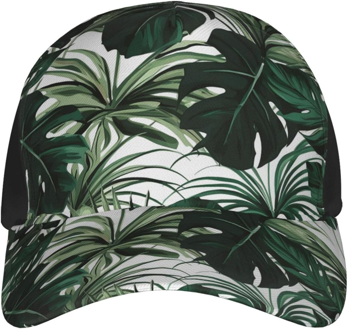 Tropical Leaves Baseball Caps for Women Men Golf Dad Hat Adjustable Sun Hat Fashion Sports Caps Black