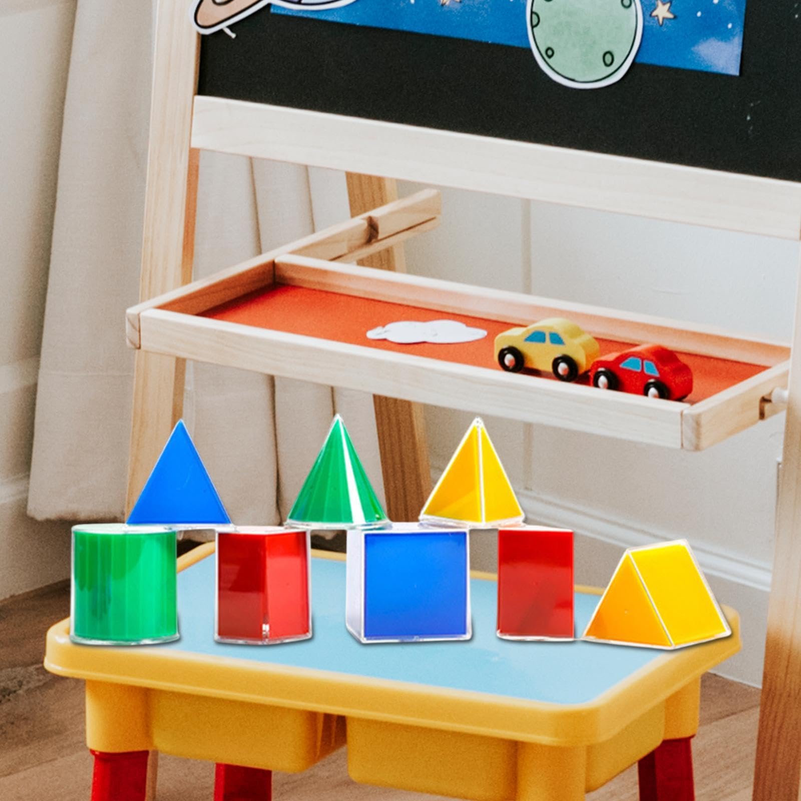Generic 8x Sólidos Geométricos Formas Geométricas para Niños Útiles Escolares