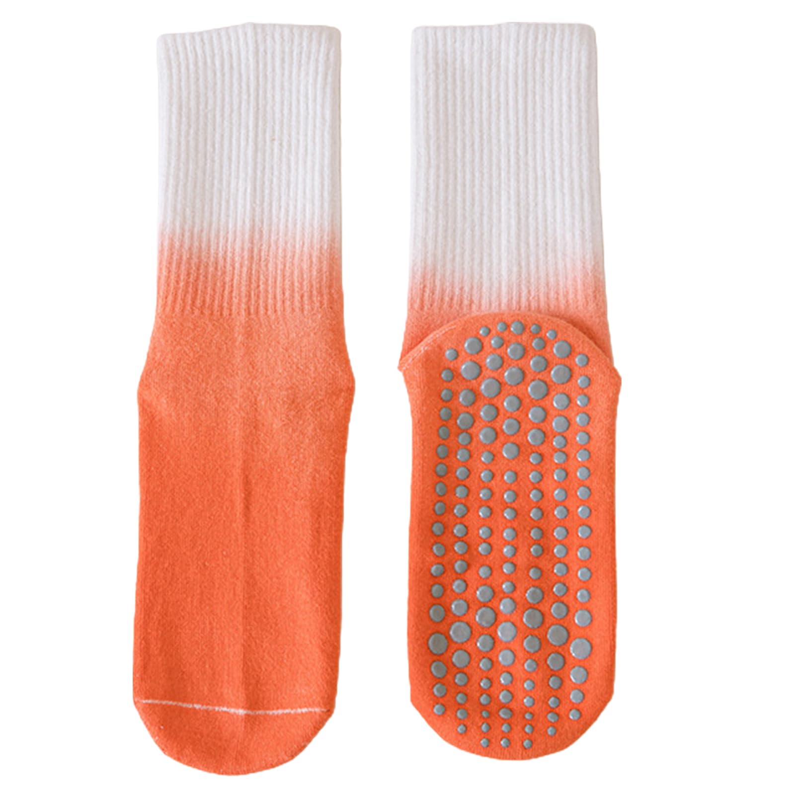 Dsgzkk Yoga Socks for Women Cotton Cushion Slip Grip Socks Gradients Slipper Socks Anti-Skid Pilates Socks Hospital Socks