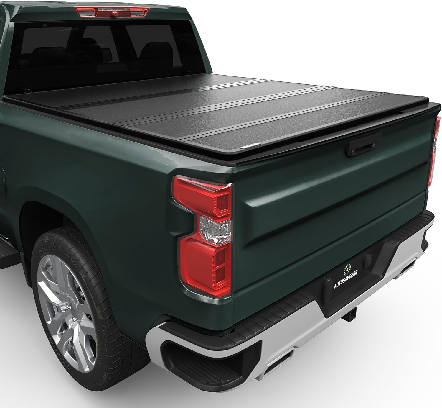 AUTOSAVER88 Hard Quad Fold Truck Bed Tonneau Cover Fit for Chevy Silverado/GMC Sierra 1500 New Body Style 2019-2025 with 5.8ft Bed Without Multi-Flex Tailgate 5'9" Hard Quad-fold 2019-2025 1500 new body