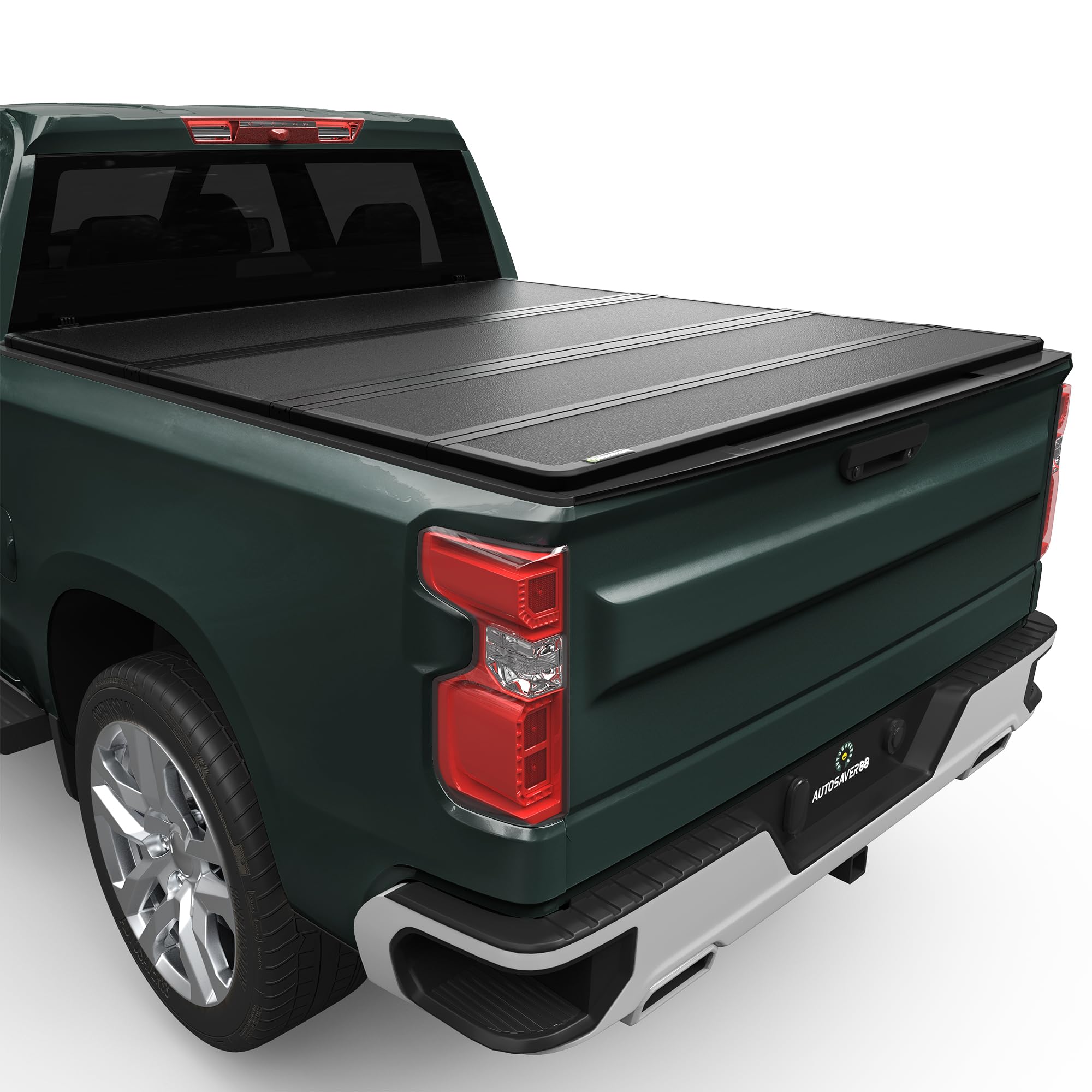 Photo 1 of AUTOSAVER88 Hard Quad Fold Truck Bed Tonneau Cover Fit for Chevy Silverado/GMC Sierra 1500 New Body Style 2019-2026 with 5.8ft Bed Without Multi-Flex Tailgate