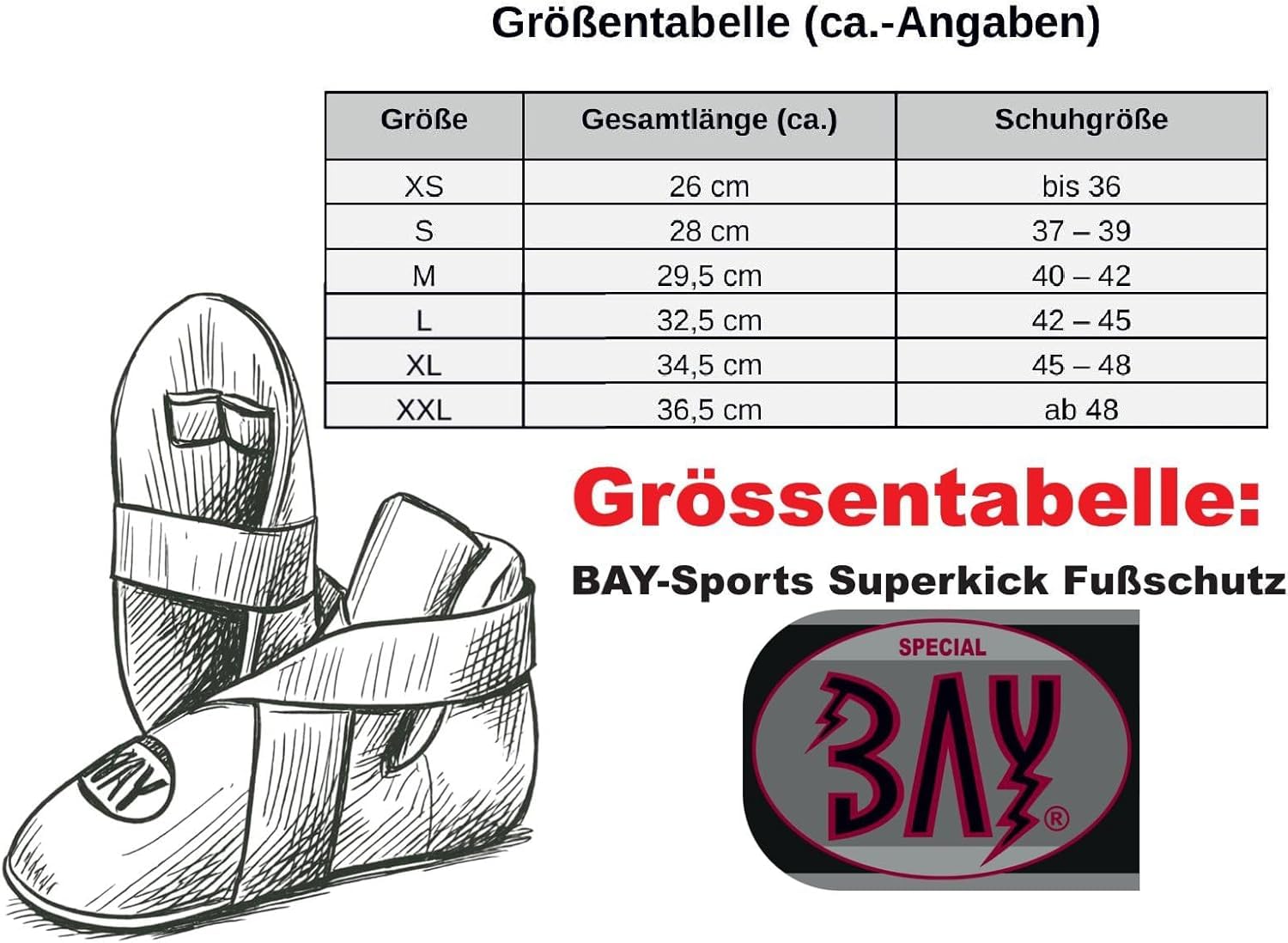Bay BlackKick Fußschutz MESH ZEHENTASCHE Fußschützer Kickboxen Kick-Boxen Safety XXS XS S M L XL XXL