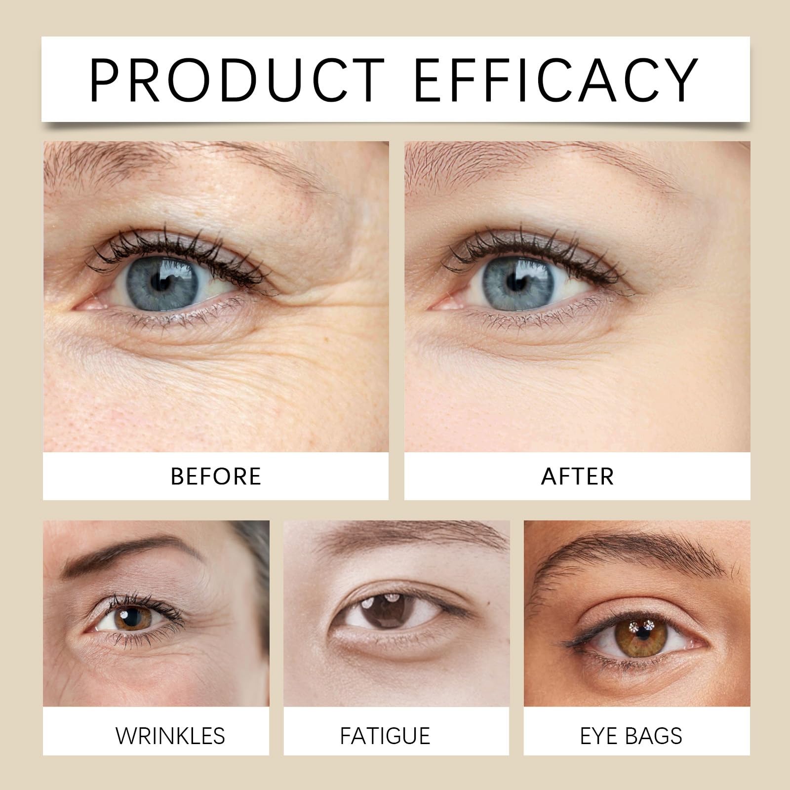 Eye Serum for Dark Circles and Puffiness,Eye Cream for Dark Circles,Caffeine Eye Serum,Under Eye Cream Anti Aging for Puffiness and Bags,Under Ey/e Ser-um,E-ye Wrinkle Cr-eam,E-ye Cr-eam Da-rk Circles - Image 2