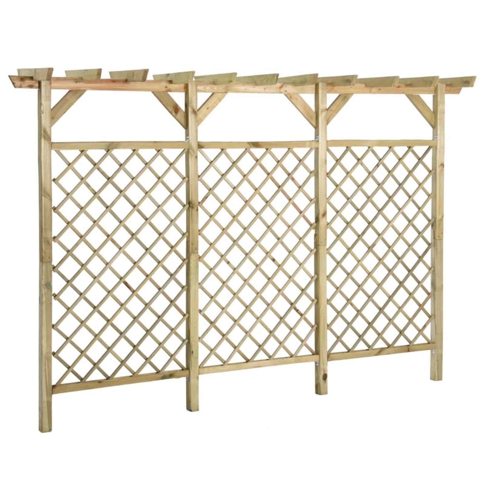 ZEYUAN Recinzione a Traliccio con Pergolato 300x50x200cm Legno di Pino,Recinzione a Traliccio,Graticolati da Giardino,Pannelli per Recinzioni-318417