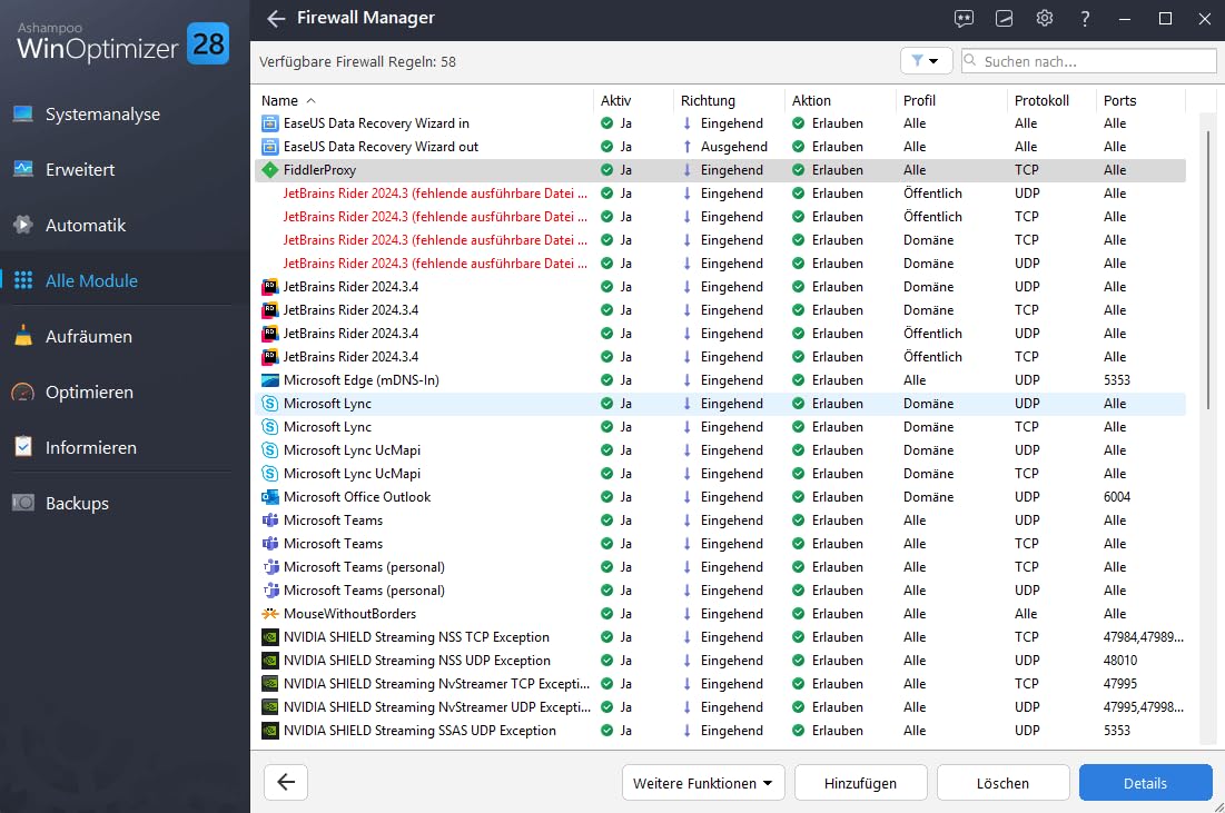WinOptimizer 28 - 3 USER Lizenz - Tuning für Windows 11 10 - unbegrenzte Laufzeit - Sicher, Sauber, Schnell