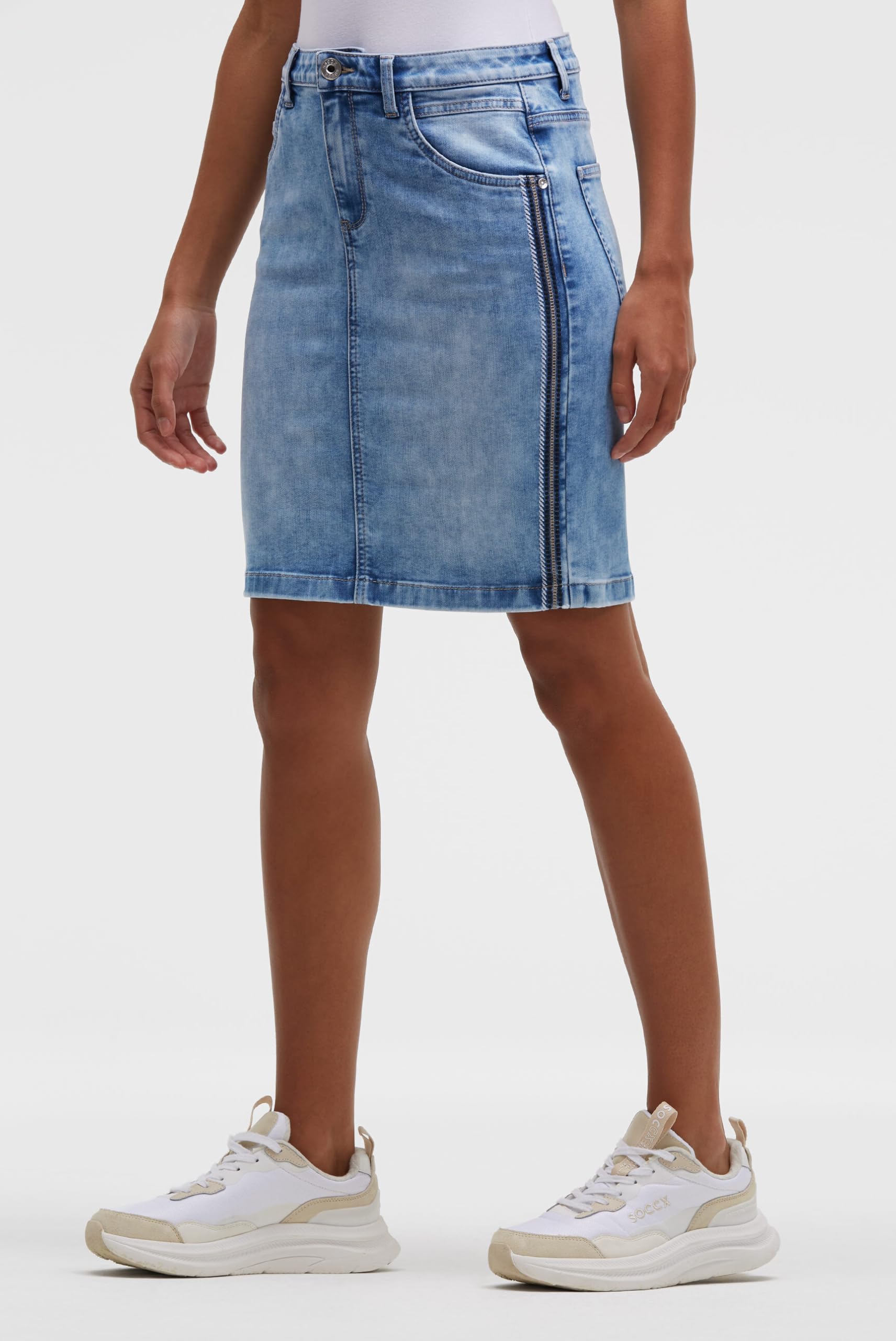 SOCCX Damen Jeansrock AN:NE