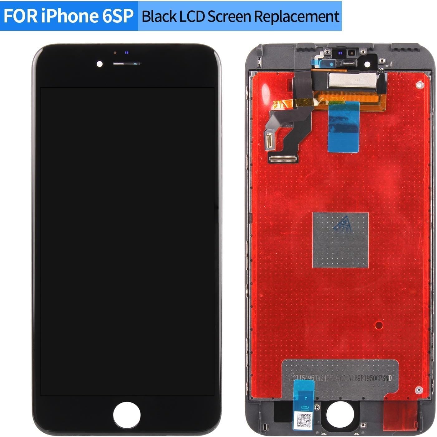 LCD Screen Replacement for iPhone 6s Plus A1634 A1687 A1690 A1699 LCD Display Screen Touch Screen Digitizer Assembly Repair Parts with Free Tools Kits (Black,5.5 Inch)