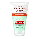 Neutrogena Oil-Free Acne Stress Control Power-Clear Scrub, 2% Salicylic Acid for Acne-Prone Skin, Exfoliating Daily Facial Scrub, 4.2 fl. oz