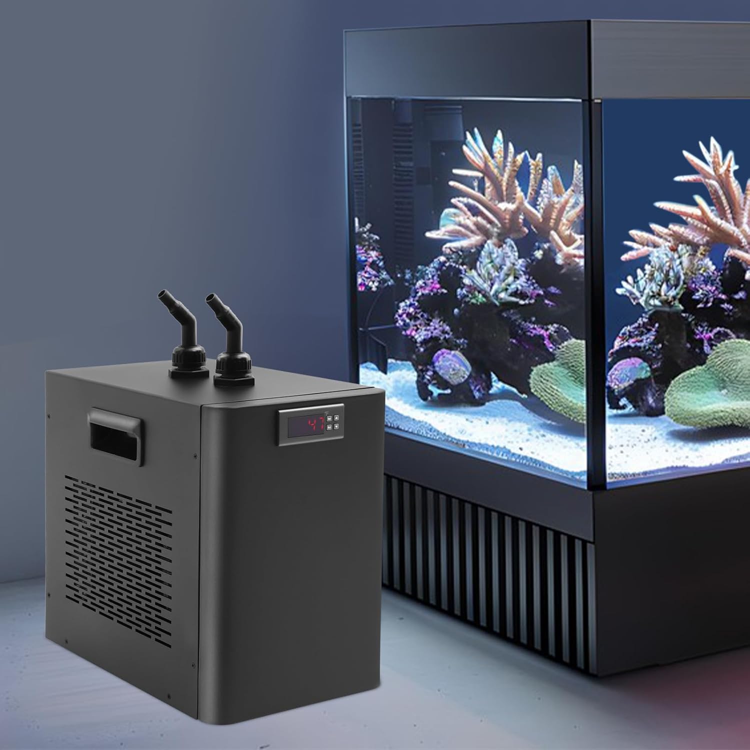 Aquarium Cooling Machine,160L Capacity Fish Tank Water Chiller Machine,1/10HP Hydroponic Cooling System for Water Weeds Jellyfish Coral Aquatic Plants