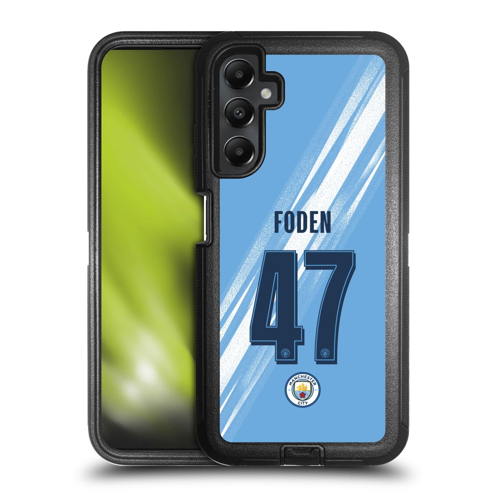 Head Case Designs Officially Licensed Manchester City Man City FC Phil Foden 2025/26 Players Home Kit Ultra-Armoured Shockproof Case [Military Grade Protection] Compatible With Samsung Galaxy A05s
