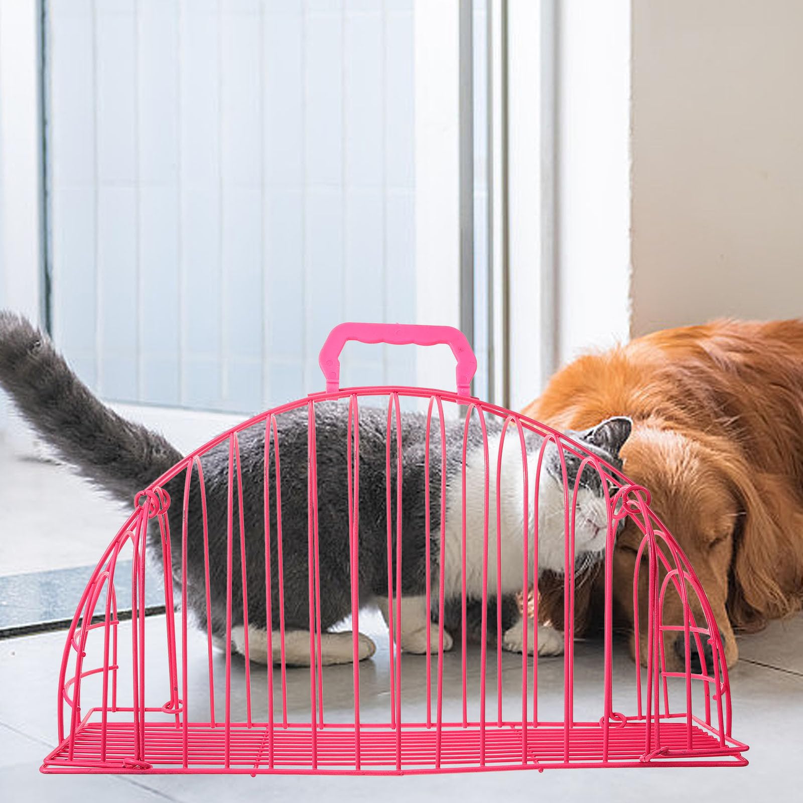 Katzenwaschkäfig aus Edelstahl Wiederverwendbarer und Verschleißfester Katzenkäfig aus Drahtgeflecht für Katzenpflege Beim Baden und Duschen
