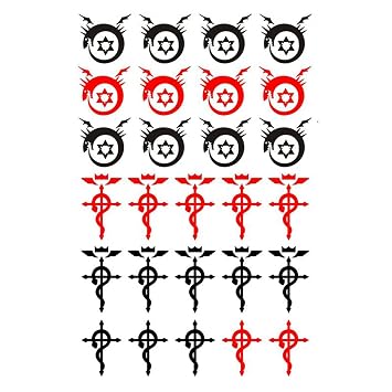 AwwwCos Halloween Cosplay Temporary Tattoos Tattooing Body Stickers for Costumes 4CM/5CM