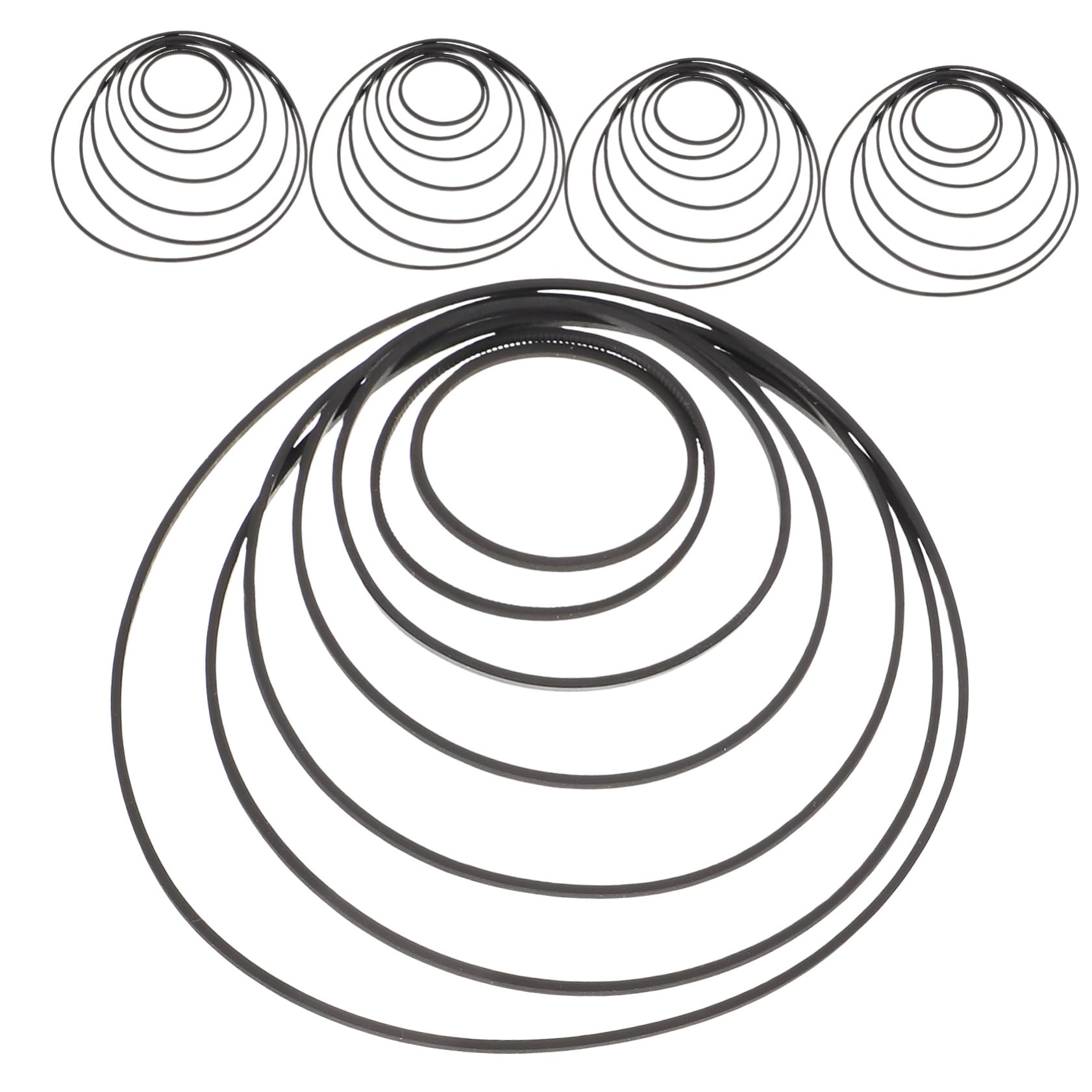 Totority Sturdy Rubber Cassette Recorder Belts 50 Pieces Tape Recorder Belts for Repair and Maintenance Use