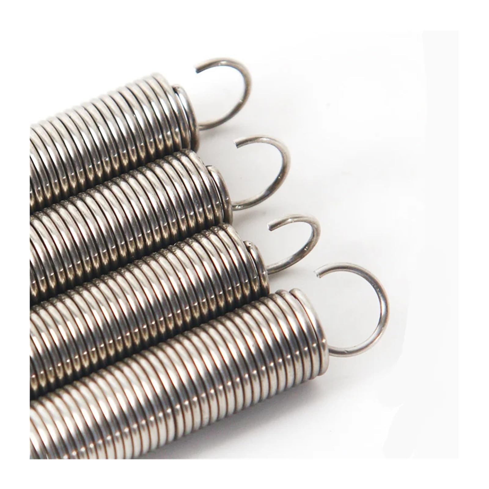 MMLFX 10pcs Dual Hook Small Tension Spring 304 Stainless Steel Extension Spring Wire Dia 0.6mm Outer Dia 7mm Length 15-50mm (Size : 50mm)