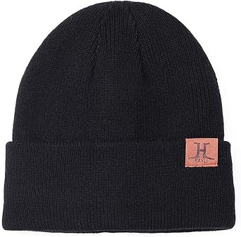 Winter Cuffed Beanie Hat for Men Women Unisex Thick Knitted Cap Warm Soft for Cold Weather