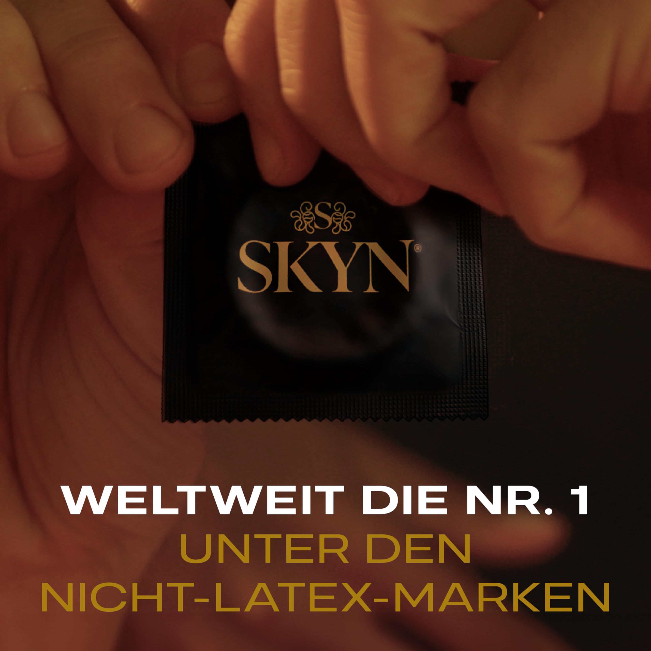 SKYN Unbekannt Pleasures Kondome für Männer, mit glatter und strukturierter Oberfläche, latexfrei, SKYNFEEL-Technologie, geschmiert, 53 mm Nennbreite