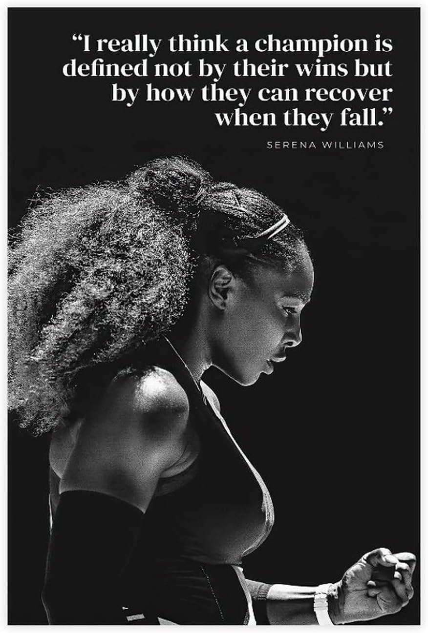 Amazon.com: Serena Williams Poster Tennis Picture Canvas Bedroom Wall ...