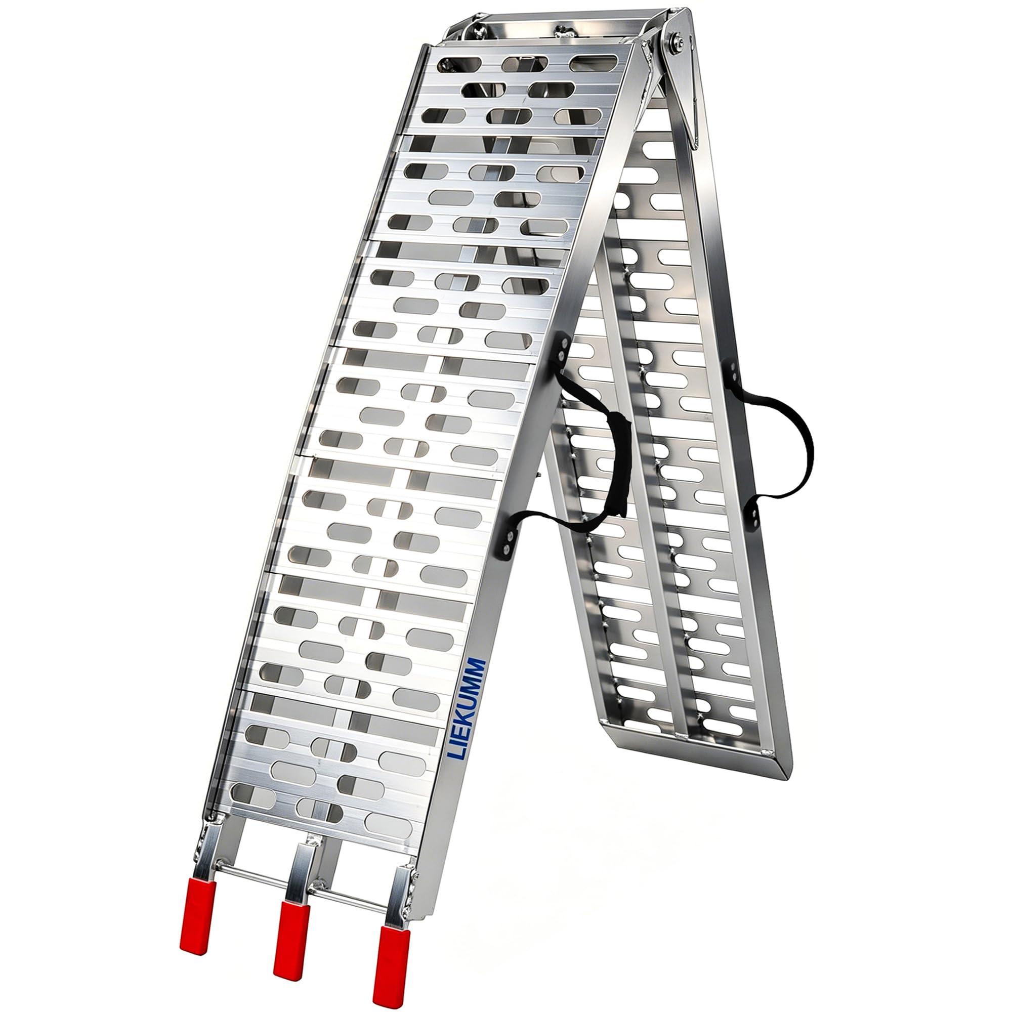 LIEKUMM 228 cm składana rampa Alimunium do SUV, motocykla, ciężarówki, załadunku, nośności 340 kg
