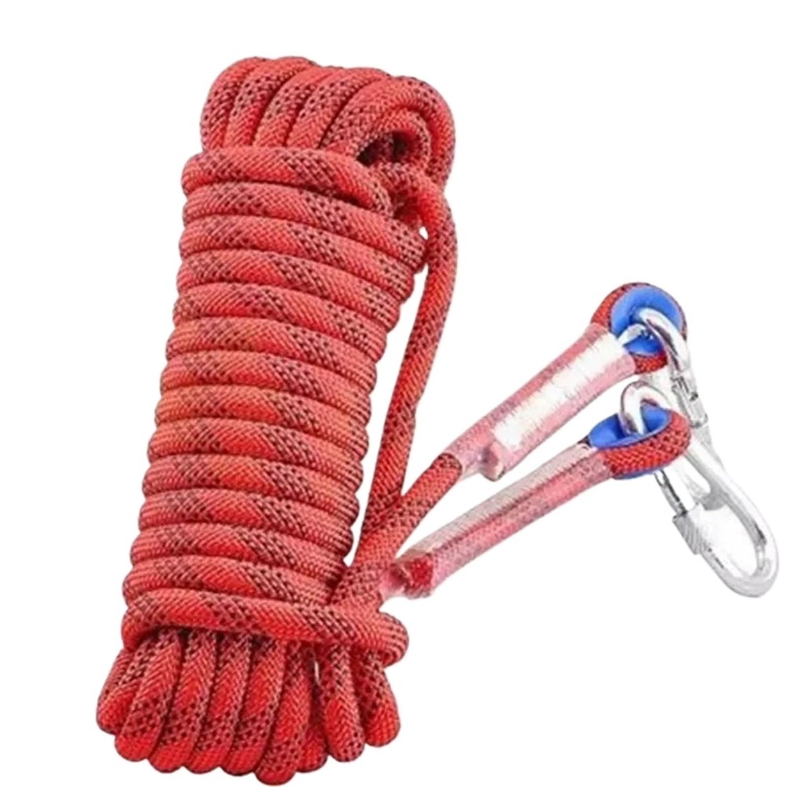 Laundry Line 10M/20M Wire Rope Clothesline Thicken 8MM Laundry Hanging String Strong Windproof Clothes Drying For Camping Outdoor Balcony Garden(Red 20M)