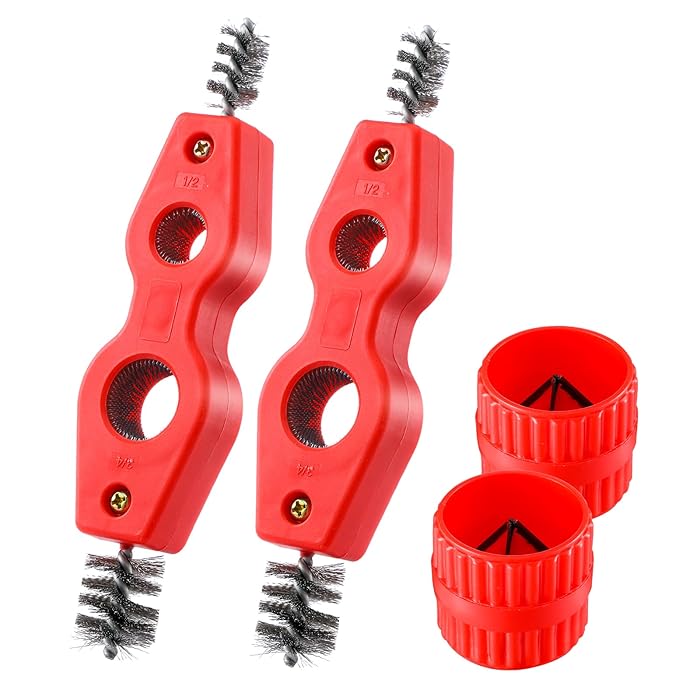 Buy Copper Pipe Cleaner and Reamer Value Set, 4 Pieces Copper Pipe Cleaner InnerOuter Reamer