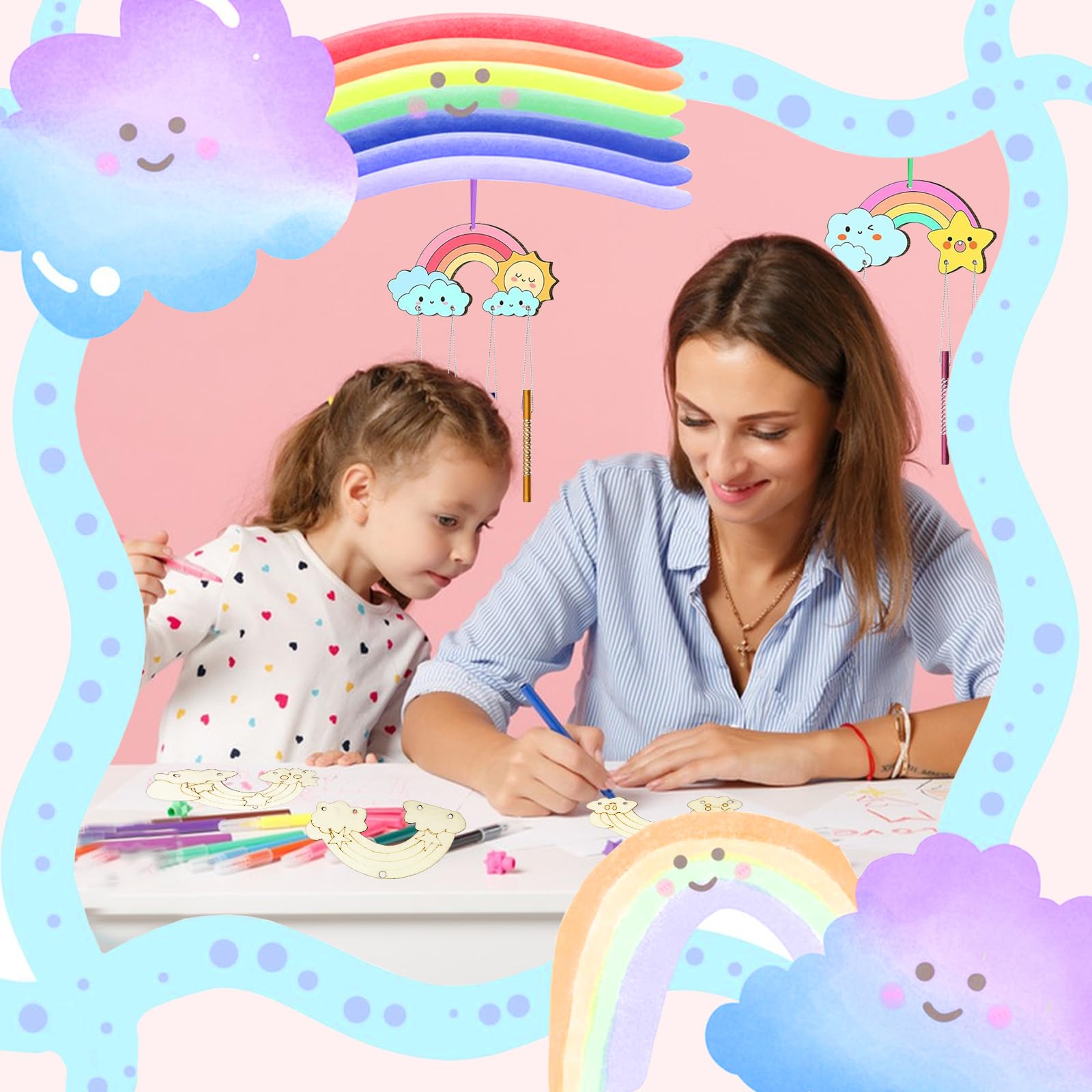 Zestaw 12 Rainbow Carillion Wiatr dla dzieci