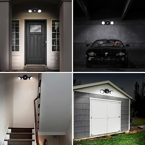 Miniatura 7 de YINDUZ Luces con sensor de movimiento a pilas para exteriores, luces LED inalámbricas con detector - Luz de seguridad activada por movimiento