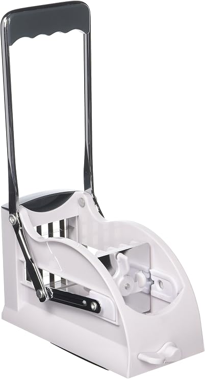 Westmark Multipurpose French Fry Cutter with 3 Thickness Adjustable Stainless Steel Blades and Non-Slip Suction Pad (Silver)