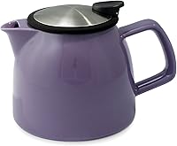 Vista 1 de FORLIFE Bell - Tetera de cerámica con infusor de cesta, 26 onzas/26.0 fl oz, morado