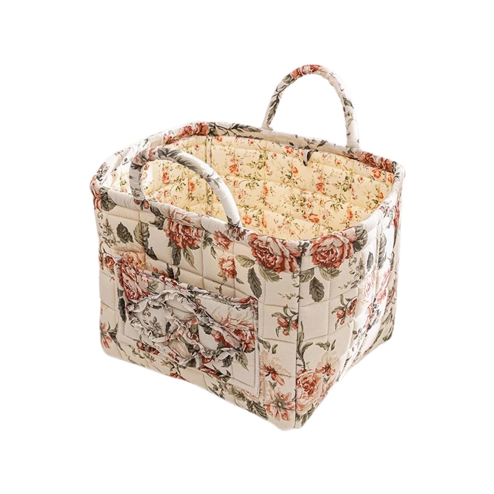 Fabric Storage Basket Large Capacity Fabric Storage Baskets Laundry With Easy Carry Handles Hampers(Color-01)