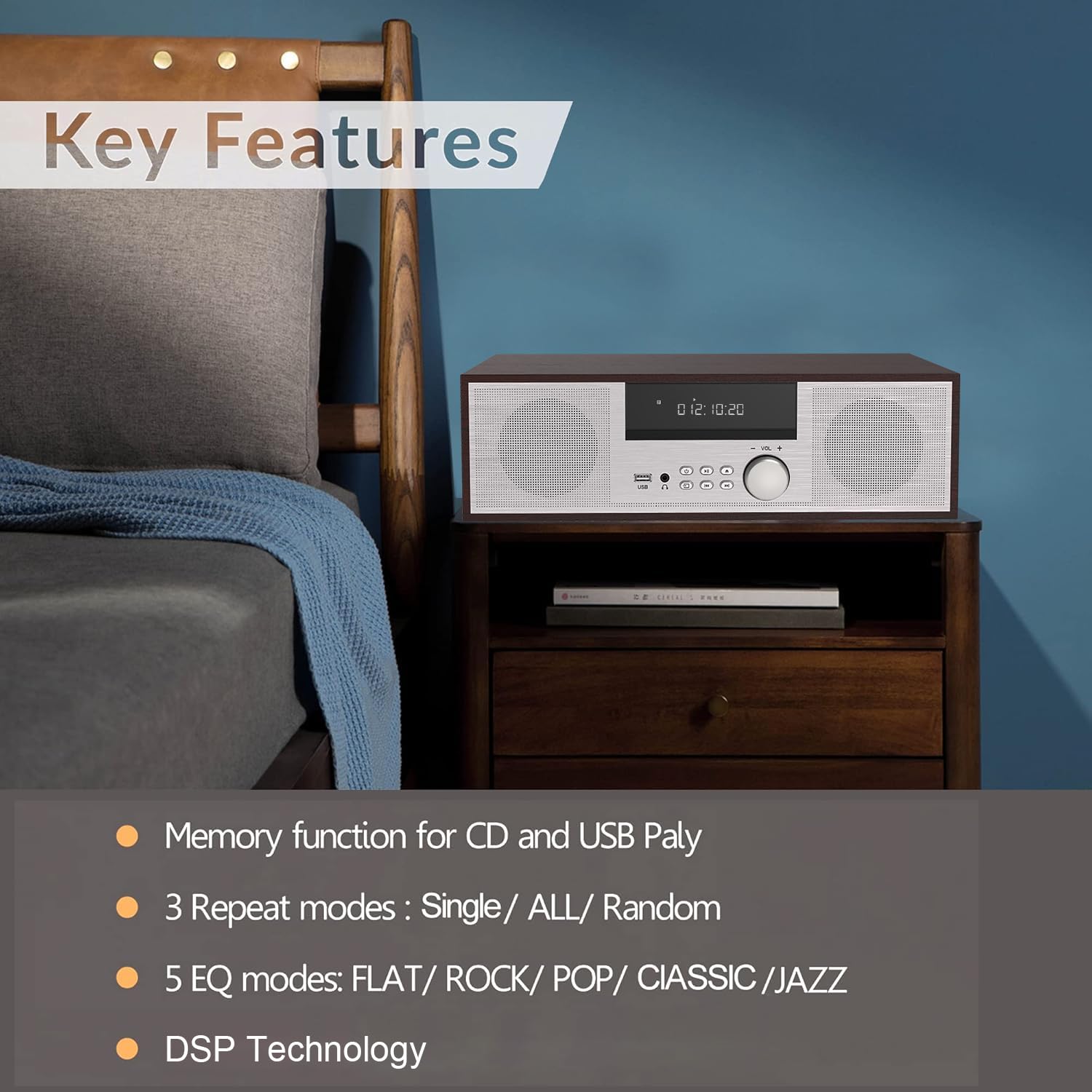 Amazon.com: Compact System Micro HiFi System, CD Stereo System, 40