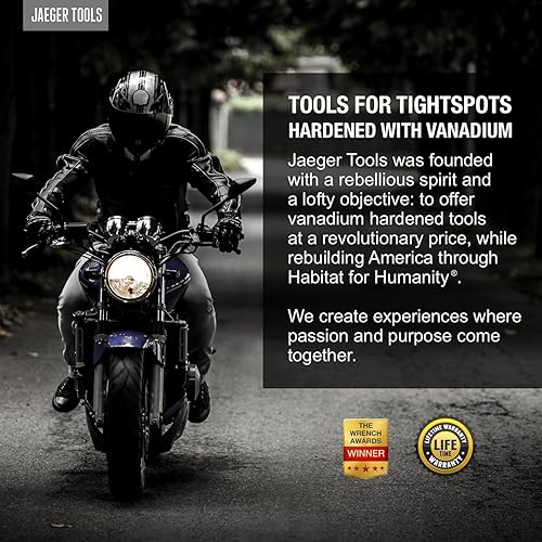 Miniatura 48 de Jaeger - Llave de trinquete Tightspot de 53/64 de pulgada, con precisión y acero pulido endurecido para proyectos en espacios reducidos Juego