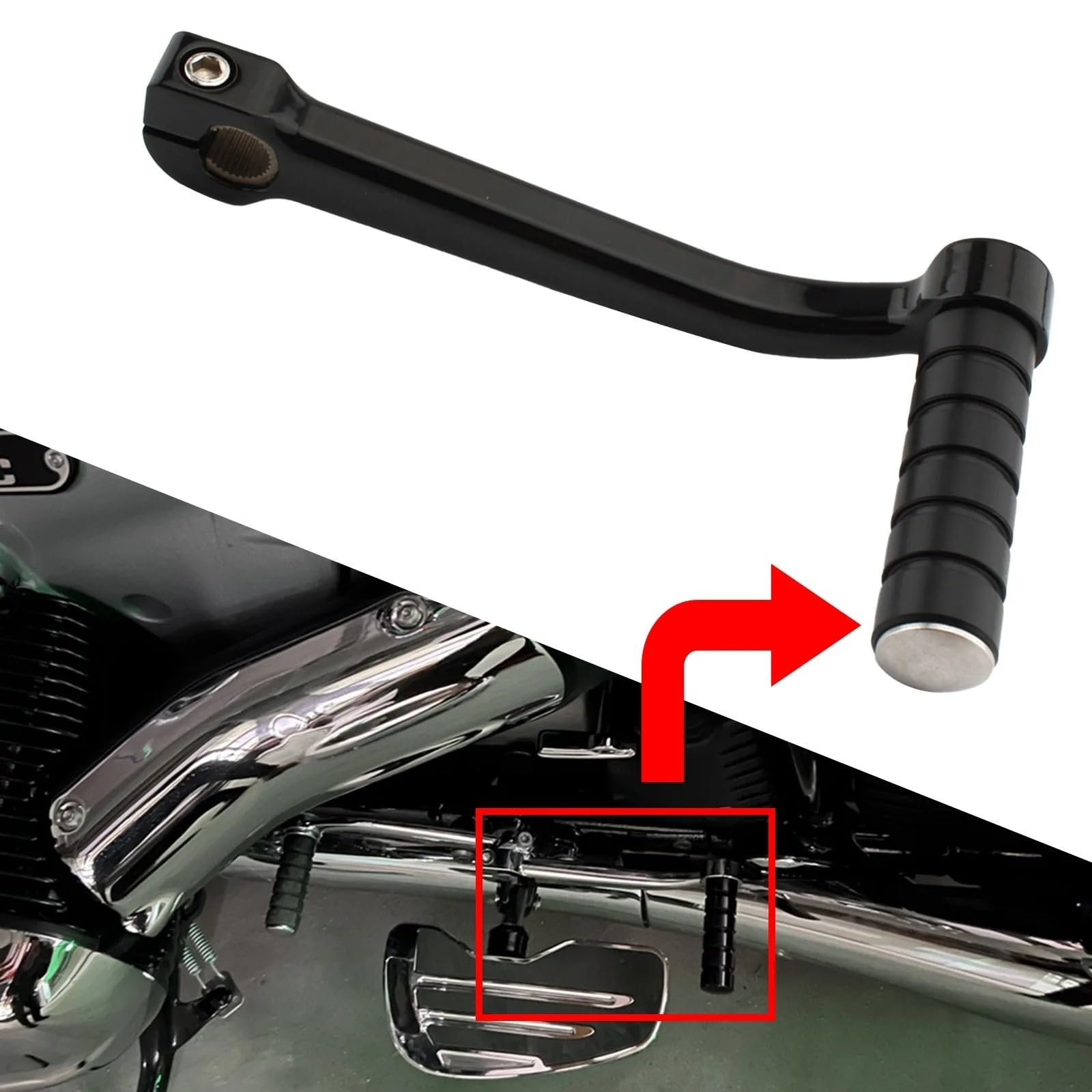 Palanca de cambios para motocicleta para R18 R18 B para Classic para Transcontinental (accesorios negros) Palanca de cambios plegable para motocicleta