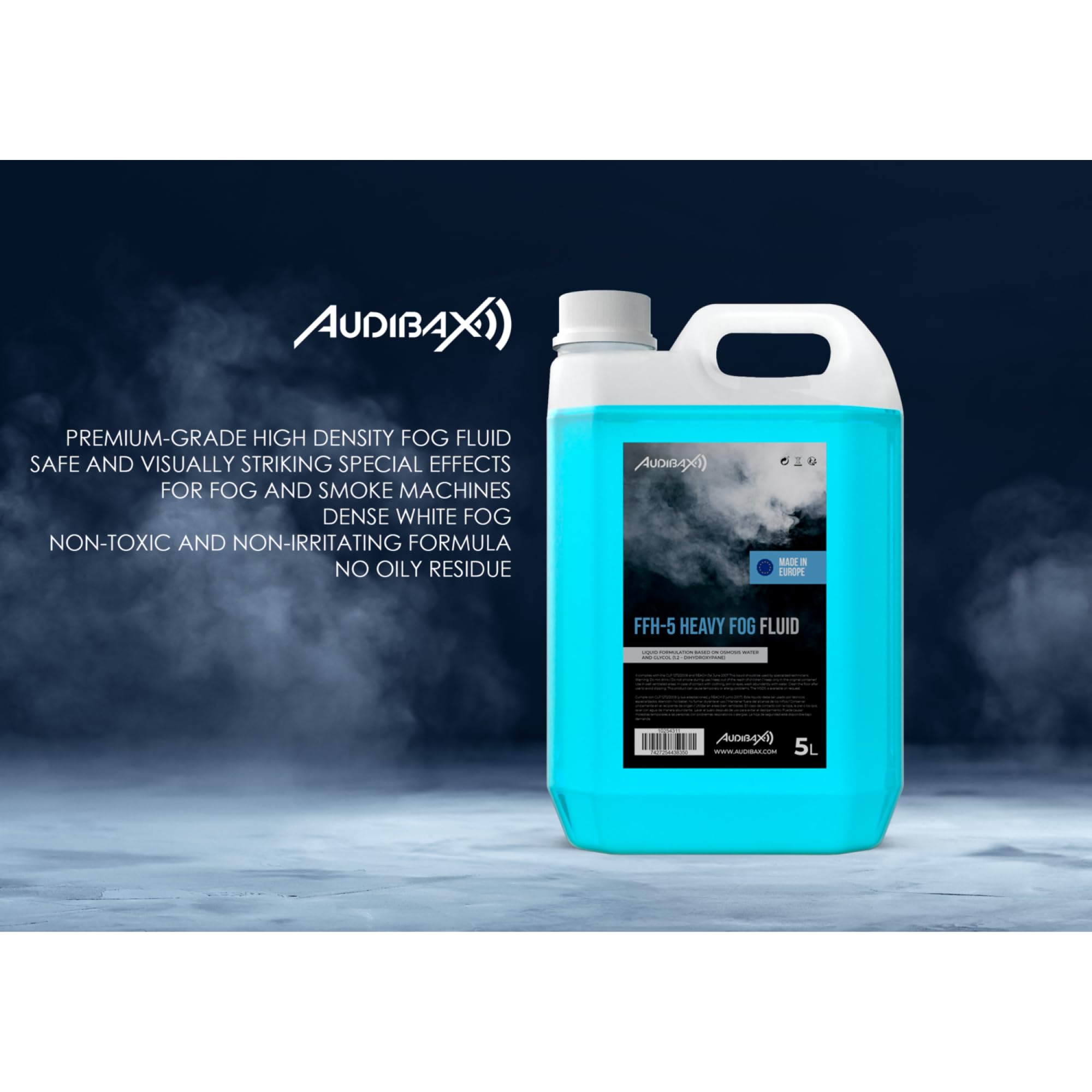 Audibax FFH-5 Fog Fluid Liquido De Humo Alta Densidad 5L