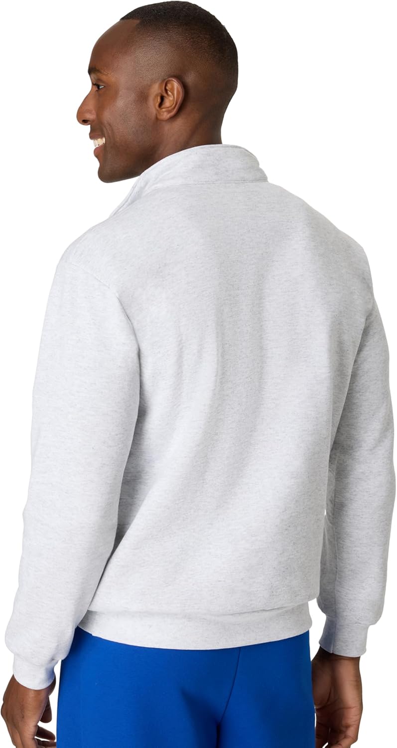 Hanes Men's Quarter-zip Pullover, Ecosmart Fleece Pullover Shirt for Men, Cotton Blend