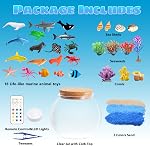 Ocean Light Up Terrarium Craft Kit for Kids- Sea Animal Toys Led Night Light Birthday Gift for Boys Girls Age 4 5 6 7 8-12 Year Old