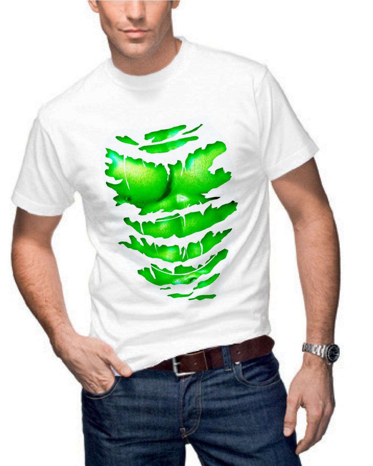 Men's 'Hulk Style Ripped Muscles' T-Shirt