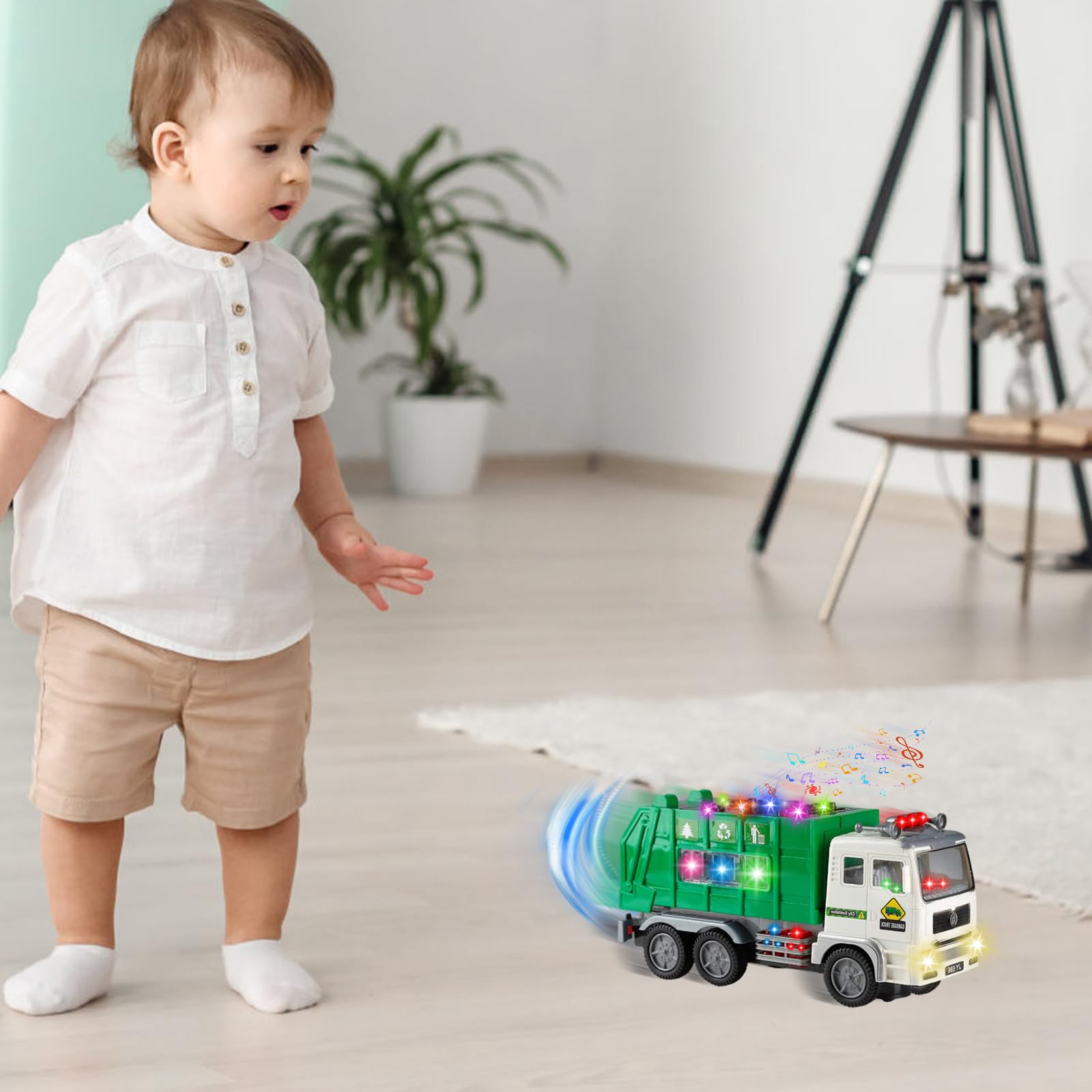 Kramow Müllauto Spielzeug Mit Licht & Sound - Lernspielzeug Ab 4 Jahren
