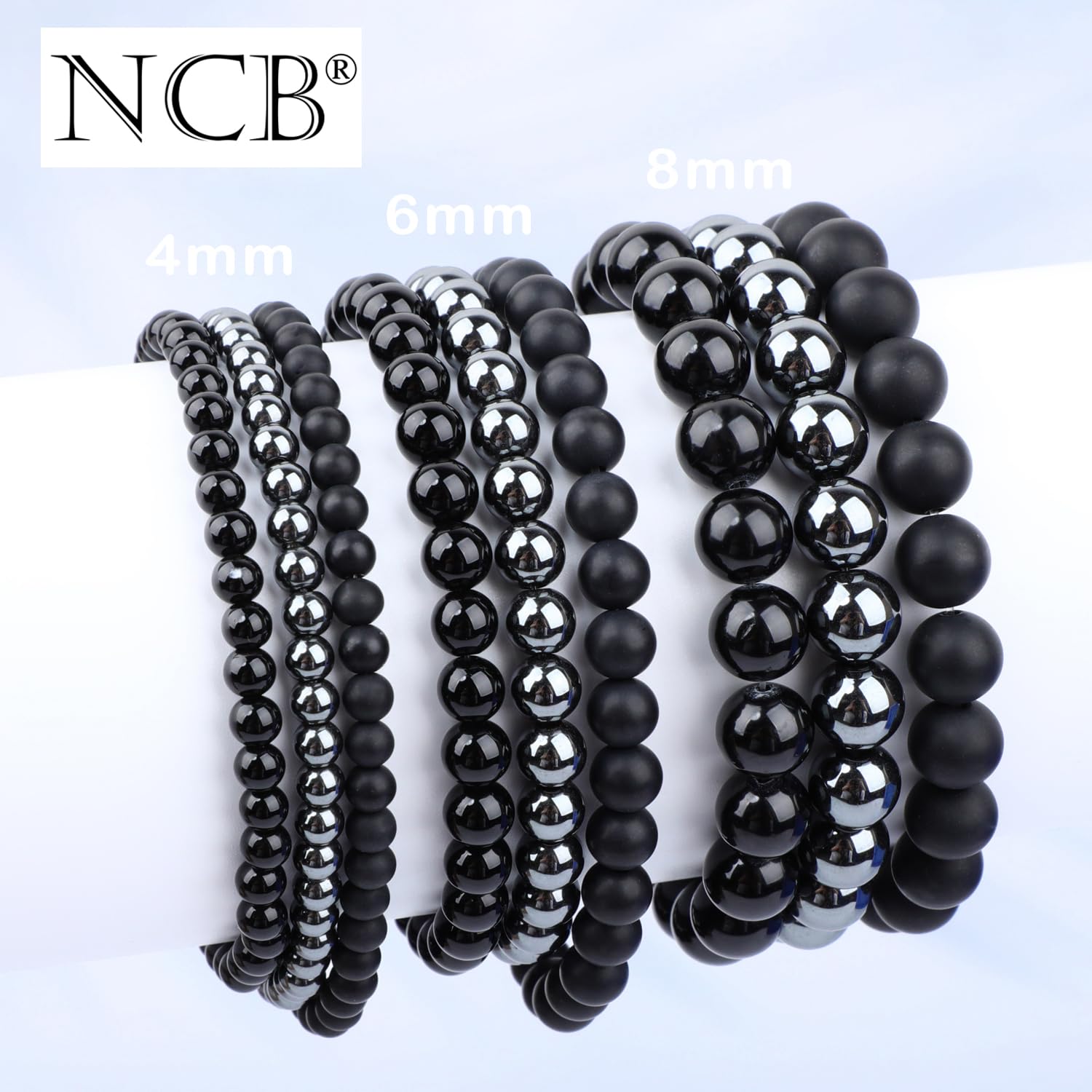 NCB 2.3-Piece 4mm Natural Crystal Gemstone Stretch Bracelets – Handmade Reiki Energy Healing Jewelry for Meditation,Yoga, Unisex - Image 5
