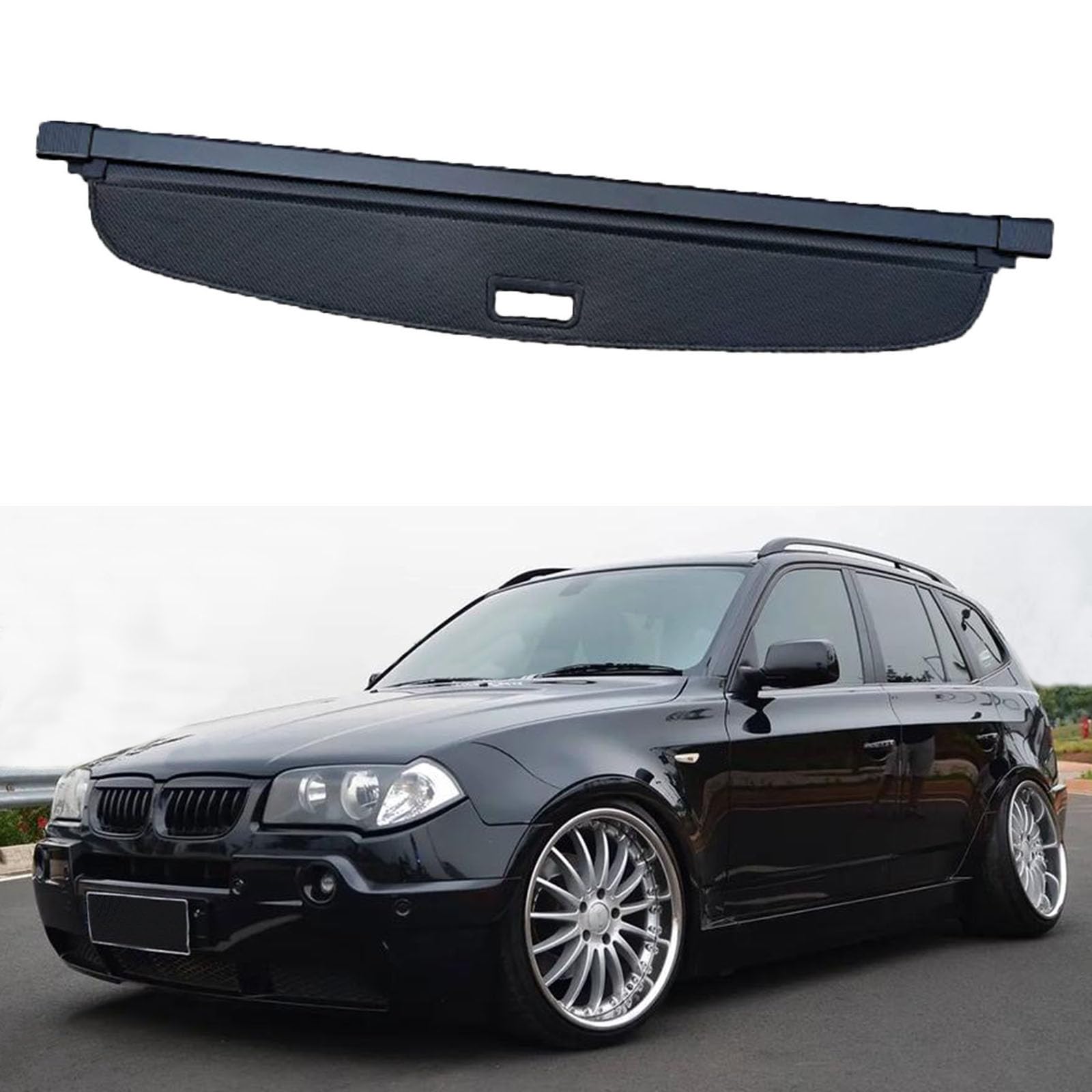 SXLGDW Car Retractable Rear Trunk Parcel Shelf,Compatible with BMW X3 2002-2009,Car parts
