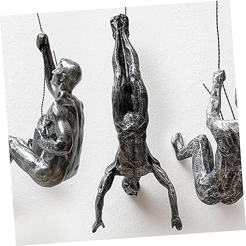 Miniatura 8 de PRETYZOOM Estatuilla de estilo industrial colgante de pared retro decoración de pared para sala de estar bar fondo único interior colgante arte