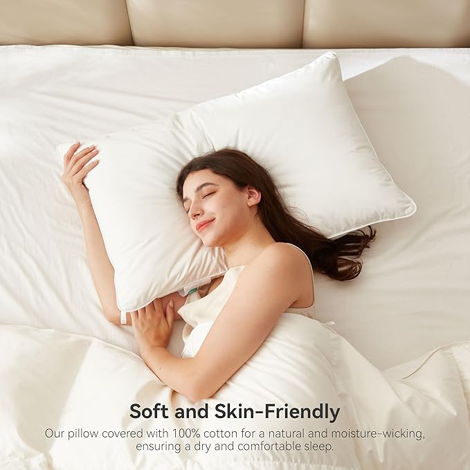 Almohada Pluma de Ganso 20 x 26 pulgadas Tela Algodón Orgánico miniatura 2