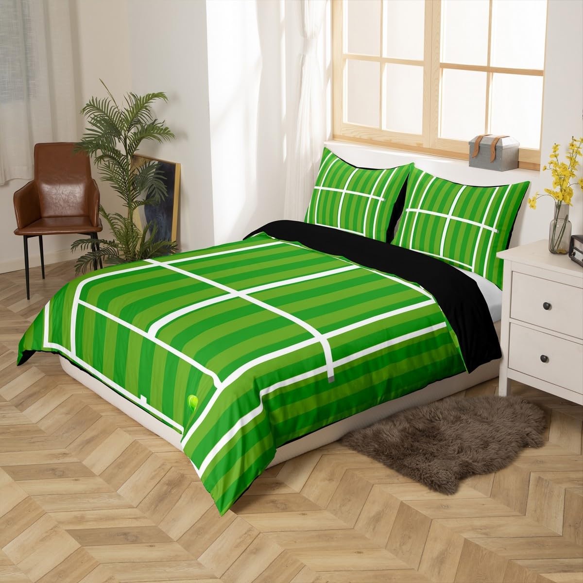 Amazon.com: Manfei Tennis Court King Size Duvet Cover, Tennis