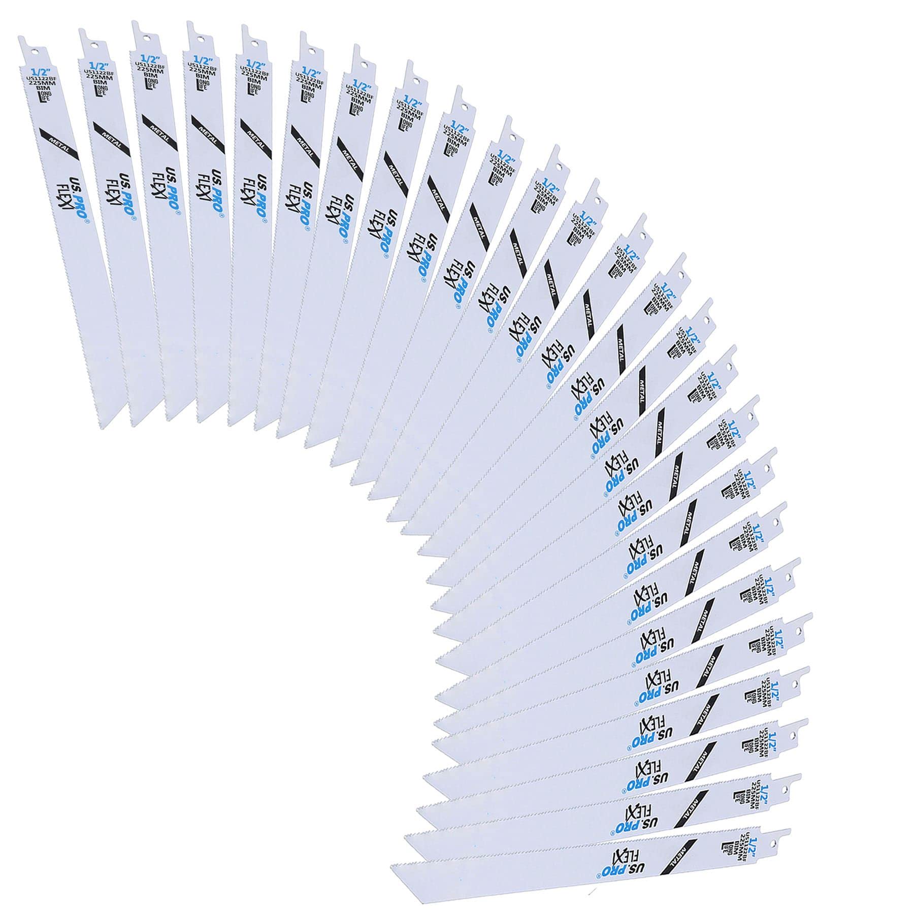 225mm Reciprocating Bi-Metal Saw Blade 14 TPI Cutting Metal Steel Fast Cut 25pk