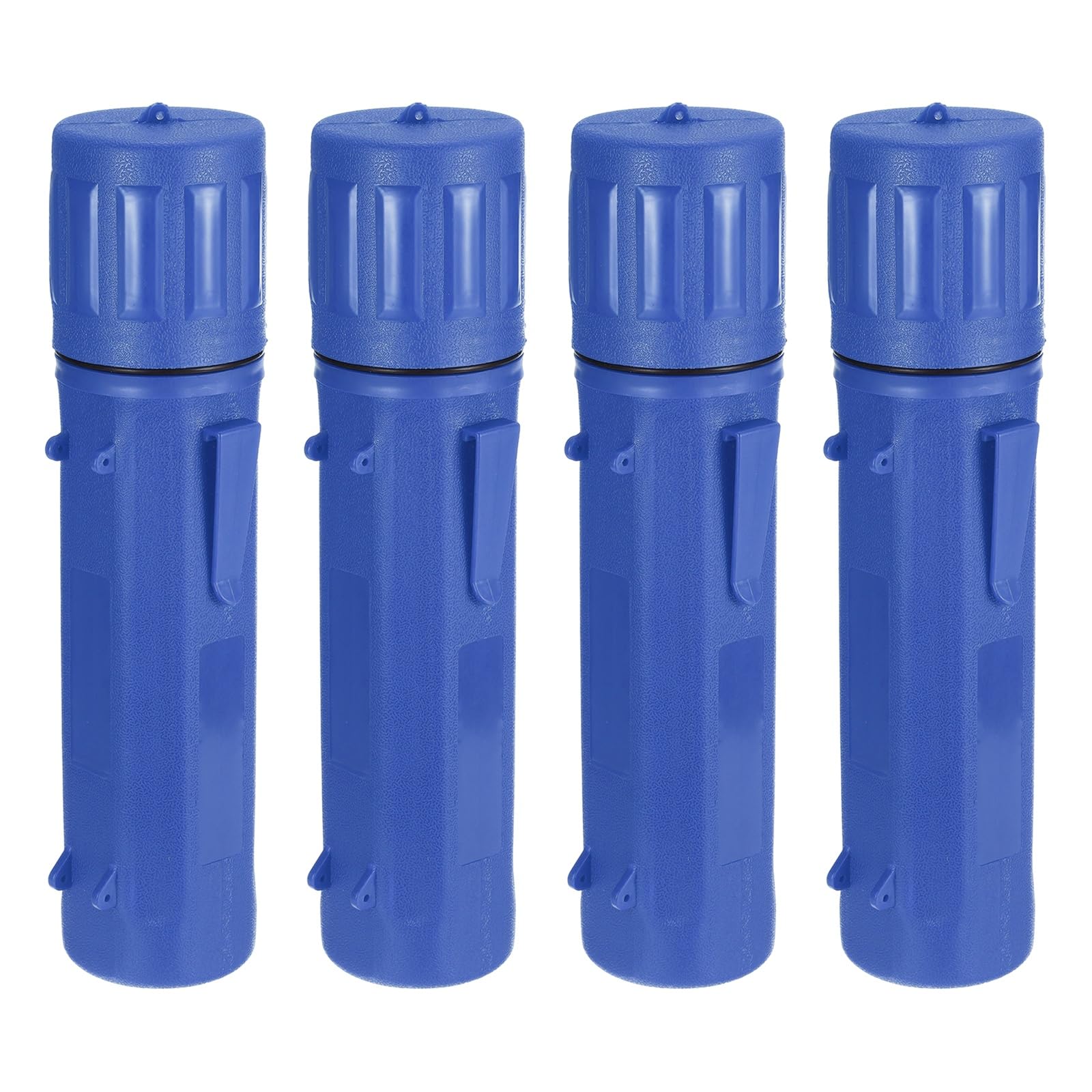 sourcing map 4 Pcs Welding Rod Storage Tube, 14.5 Inch Tungsten Electrode Holder Container Airproof Waterproof 4.5kg Capacity with Strap, Blue