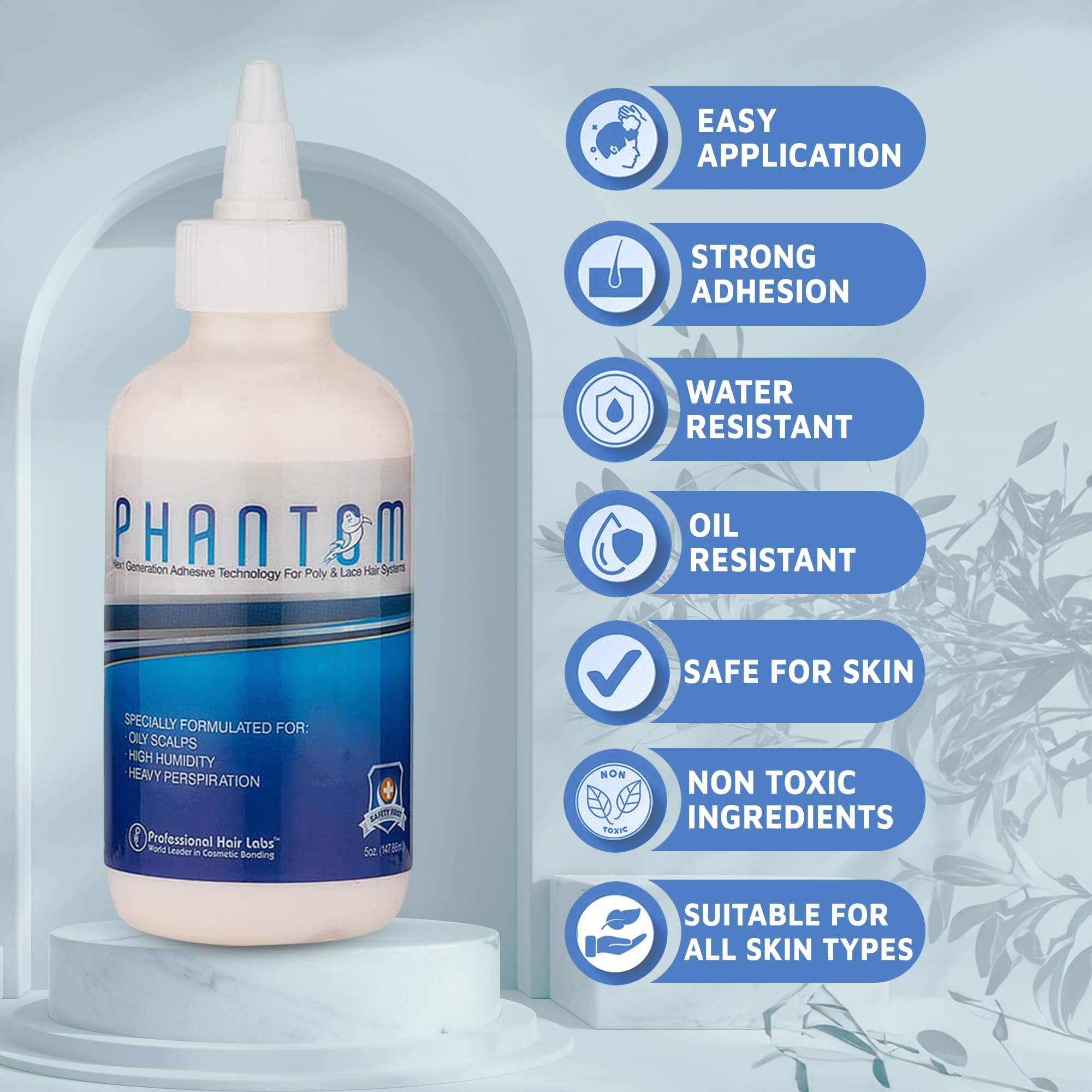 GHOSTBOND Phantom Poly and Lace Wig Adhesive 1.3oz - Colle de rechange invisible pour fixation des cheveux