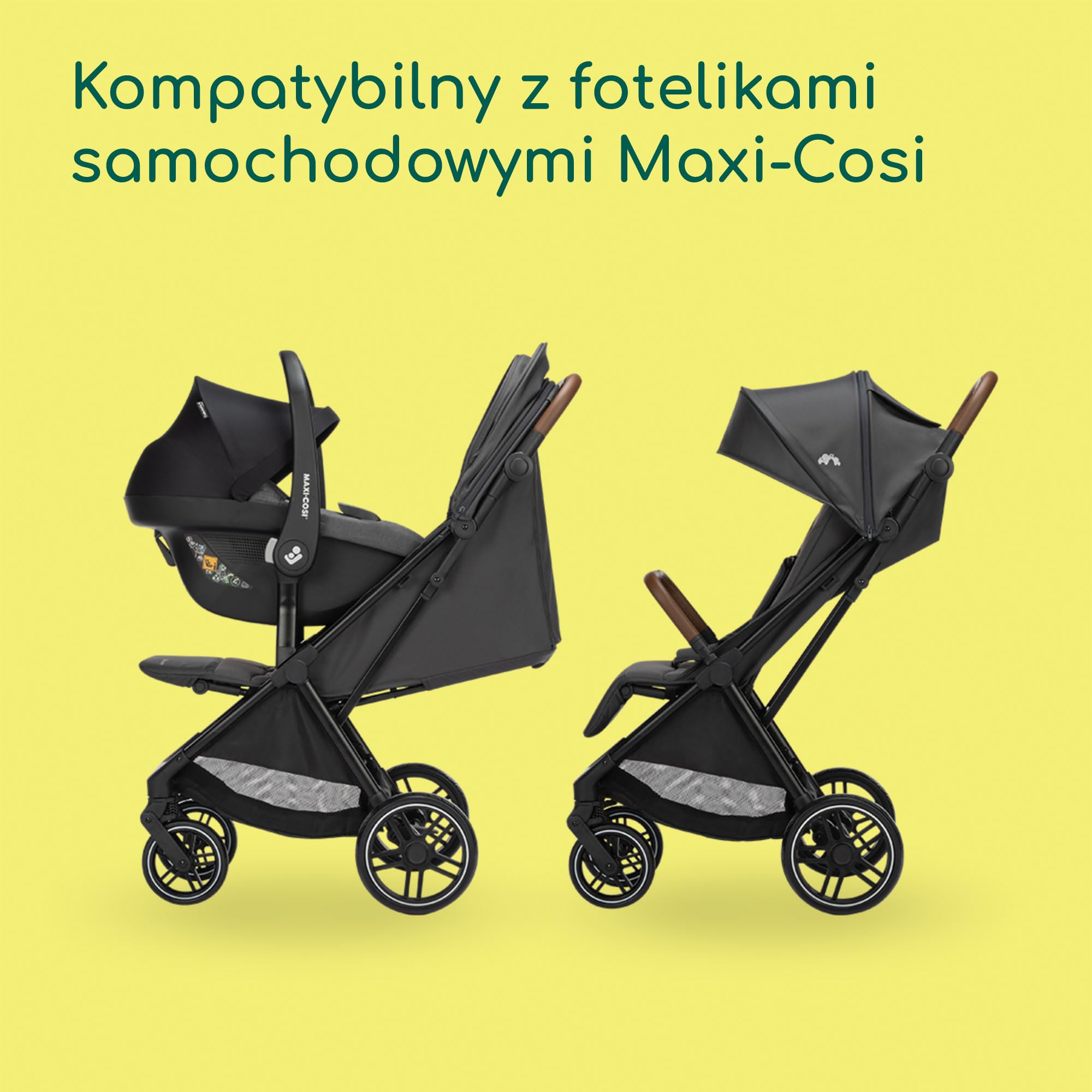 Bebeconfort Indra, Wózek Spacerowy, 0-4 lat (22 kg), Automatyczny Składany Wózek, Zawieszenie, Odchylany na Płasko, Osłona Przeciwdeszczowa, Kompatybilny z Fotelikiem Samochodowym, Mineral Graphite