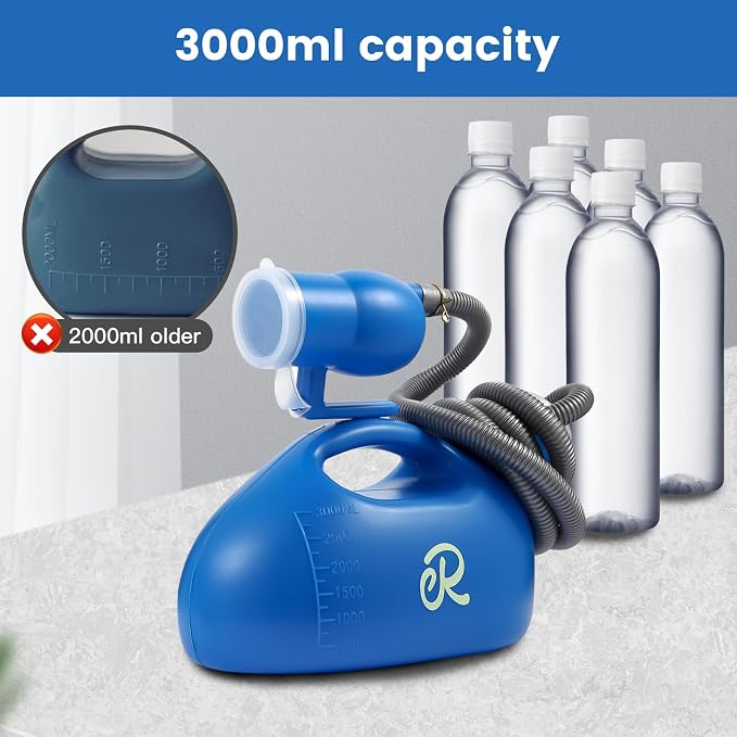 Orinal portátil para hombre con capacidad 3000ml y tubo largo miniatura 7
