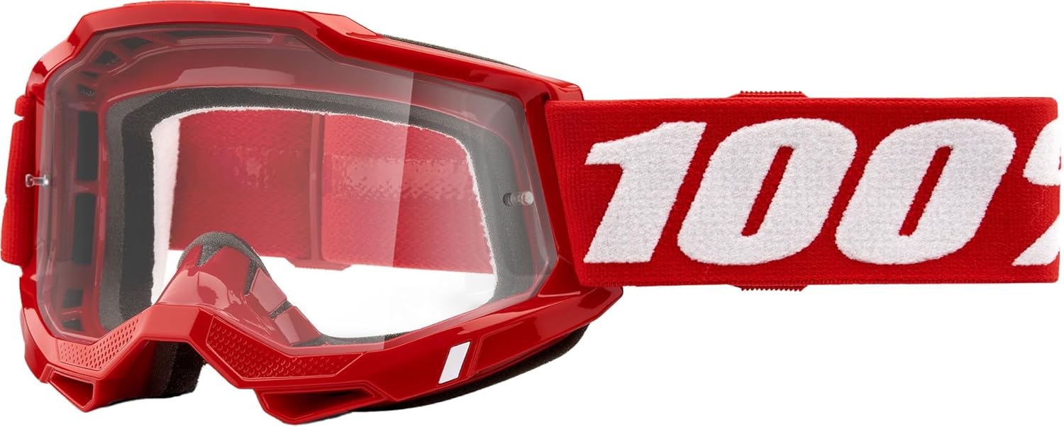 100% Accuri 2 OTG Motocross & Mountain Biking Goggles - Over the Glasses MX, MTB, Dirt Bike, Power Sport Protective Eyewear