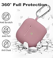 Vista 53 de Funda para AirPods Pro con kit de limpieza, funda de silicona suave para Apple AirPod Pro de 1ª/2ª generación, accesorios de funda AirPods Pro/Pro 2